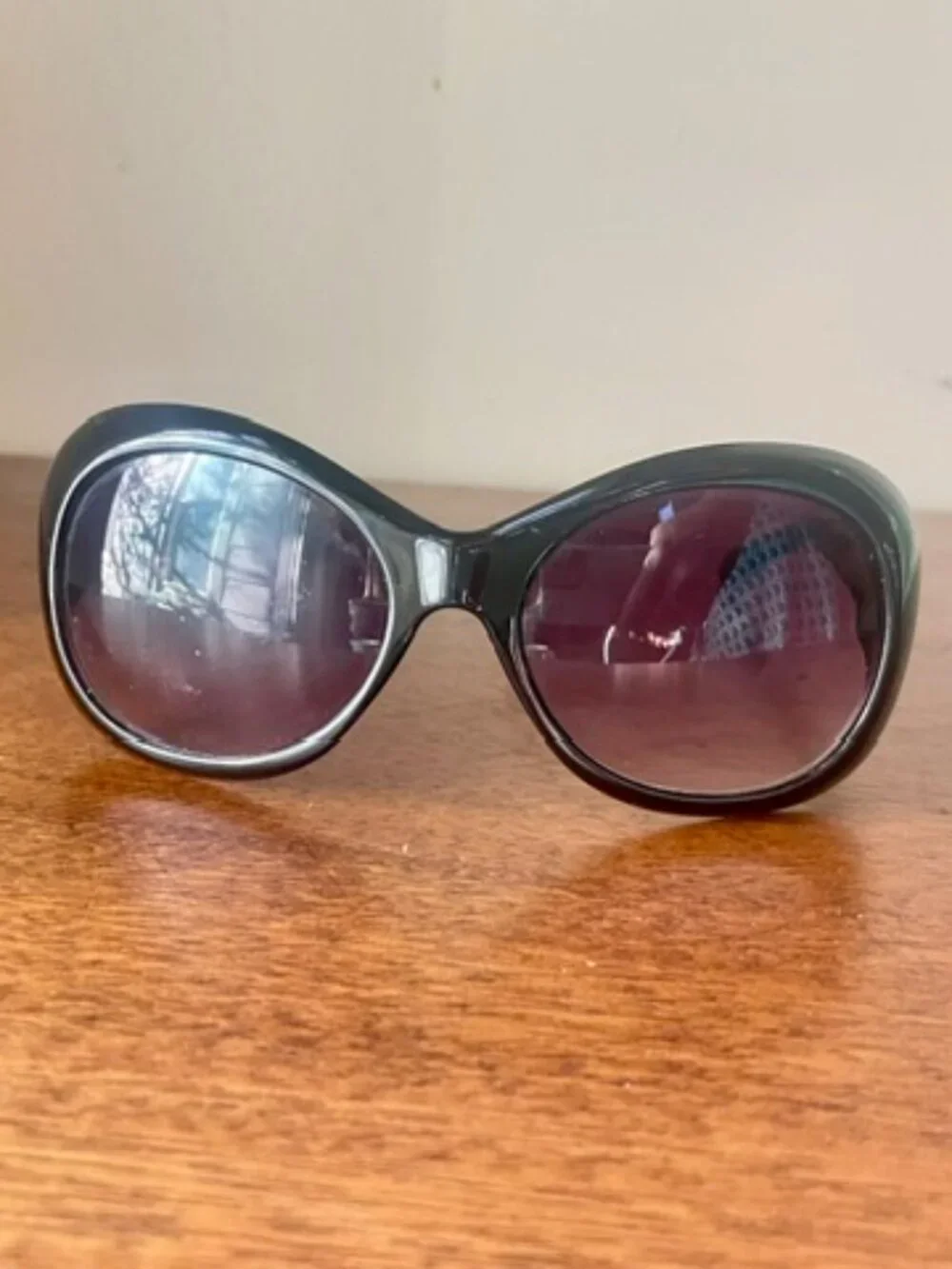Fashion Sunglasses Large White Abstract & Black Large Jackie O's 2 Pairs